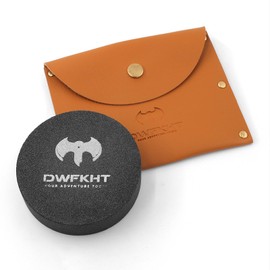 DWFKHT Axe Sharpener - Hatchet/Machete Sharpening Stone, Whetstone Blade & Tool Sharpener, Dual Grit Multi-Purpose Knife Sharpening Stone with Leather Sheath