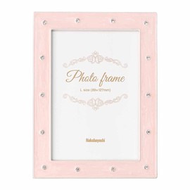 Nakabayashi F-TA-108-L-P Photo Frame Picture Frame (Alloy) Simple L Size, Pink