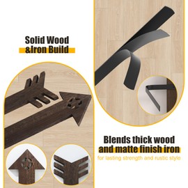 Technohom 2 Pack Cowboy Hat Rack for Wall – Rustic Cowboy Hat Holder with Arrow Design and 4-Tier Hat Hooks Western Decor Hat Storage– Vintage Cowboy Hanger for Wall