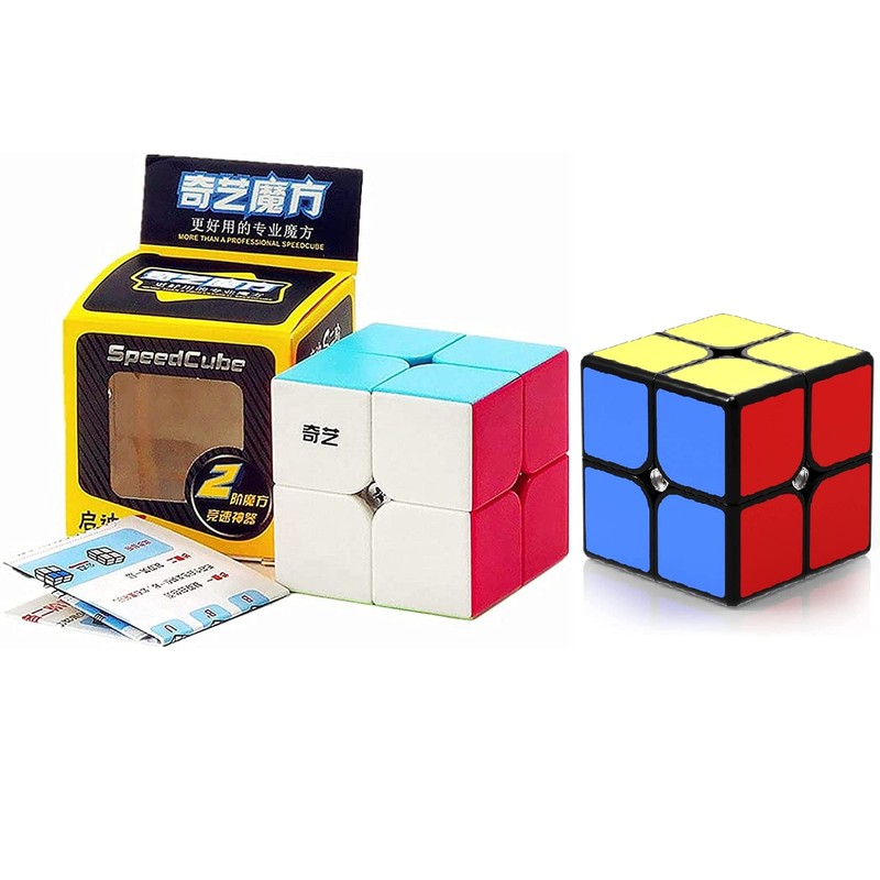 2 Pack Qiyi Qidi S 2x2 Stickerless Speed ​​Cube Color