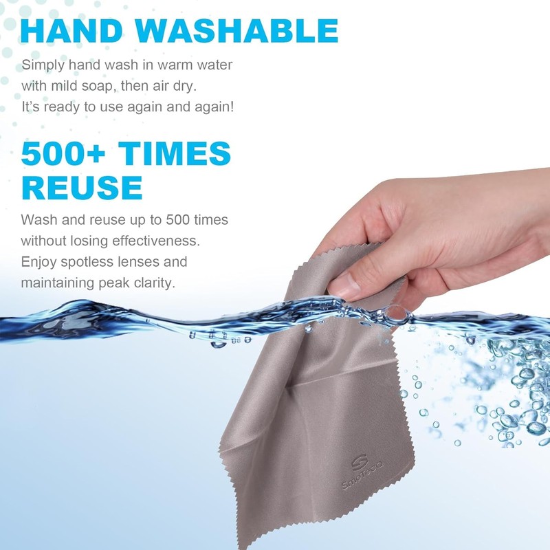 SmoTecQ Premium Microfiber Cleaning Cloths (6-Pack) – Ultra-Soft, Scratch-Free Cloths
