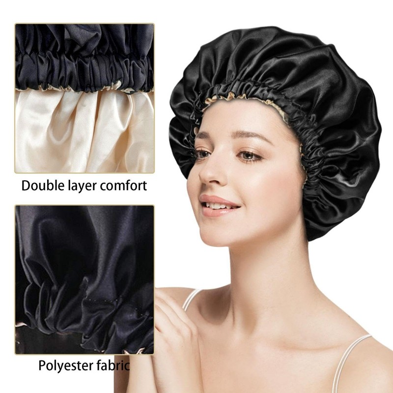 Pack of 2 Hair Care Caps, 2 Pieces Hair Ropes,