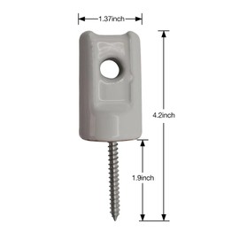 Electric Fence Insulator Porcelain Lag Screw Insulator - 12 Pack (12 Grey Porcelain Lag Screw Insulators)