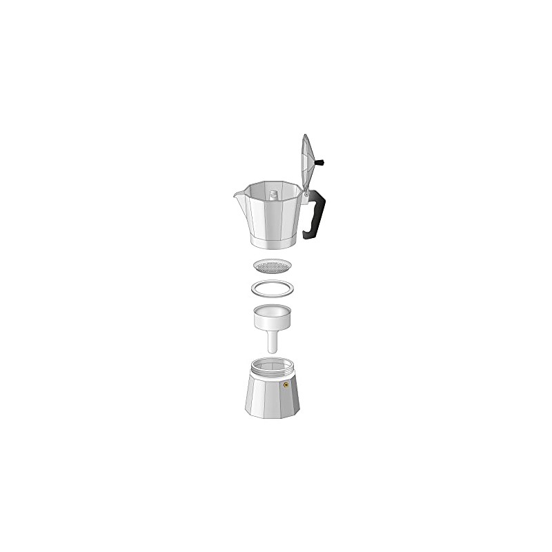 Cilio Classico Stovetop Espresso Maker, 15 Ounce, Red
