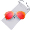 The Fresh Classic Metal Frame Mirror Lens Aviator Sunglasses with