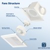 VntSmt Bathroom Ceiling Exhaust Fan, 100 CFM 1.0 Sones Ultra