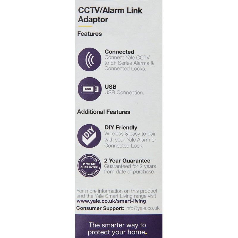 Yale EF-USBDVR Alarm/CCTV Adaptor, White, for CCTV & Alarm Link,
