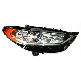 EnSyuSuMa 2017 2018 2019 2020Ford Fusion Headlight Assembly Right Passenger Side Headlights Assembly Halogen Chrome Headlight (17-20 Right passenger side headlight)