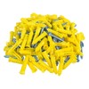 HANGDONE Ribbed Wall Anchors #4-#6 7/8-Inch with Screws 100-Pack, Yellow,