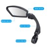 Cycling Bike Handlebar Rear View Mirror Stainless Steel Mirror Surface