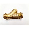 Brass Compression 15mm 22mm Inline Y Strainer with Stainless Steel