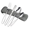 Ortodayes 4 Piece Portable Flatware Service for 1 Person, Hiking