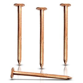 250 Pack 2 Inch USA MADE Copper Nails Roofing Finish - Solid Pure Copper Slate Spikes Flashing Furniture Boat - Package Includes - Highest Quality Nails (250)