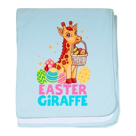 CafePress Cute Giraffee Easter Egg Basket Boys Baby Blanket, Super Soft Newborn Swaddle