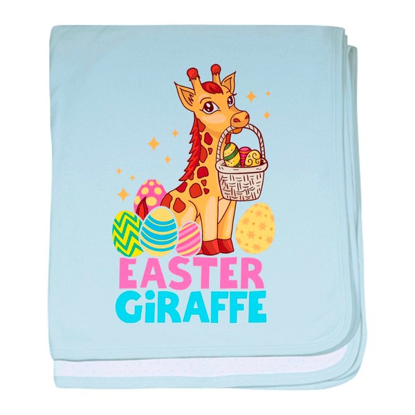 CafePress Cute Giraffee Easter Egg Basket Boys Baby Blanket, Super