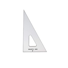 PACIFIC ARC 2030TG04 TRIANGLE 30/60 TOPAZ ACRYLIC W/INKING EDGE 4 INCH
