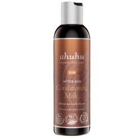 ahuhu SUN After Sun Conditioning Milk (200ml) - Feuchtigkeitsspendende Haarspülung mit Bio-Kokoswasser und Litschi-Extrakt zum Schutz vor Chlor-, Salz- und Sonnencremerückständen, vegan