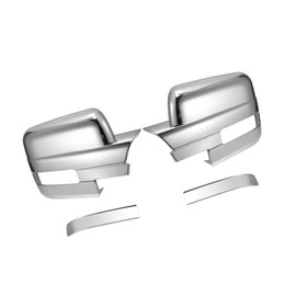 RATCHROLL Pair Chrome Plated Full Mirror Cover Covers Cap for Ford F150 2009-2014 with Turn Signal Cut (DO NOT FIT TOWING MIRROR) Replacement Car Parts