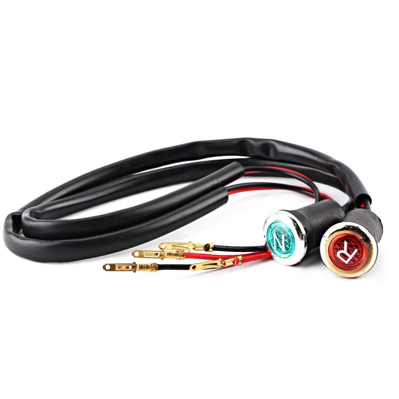 Aramox Motorcycle Indicator Light, 1 Pair Red Green Reverse and