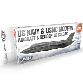 AK Acrylics 3Gen AIRCRAFT SET AK11744 US Navy & USMC Modern Aircraft & Helicopter Set 3G (8 x 17 ml)