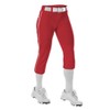 Alleson Womens Belted Fastpitch Pant Scarlet, White S 625PBW 625PBW-SCWH-S