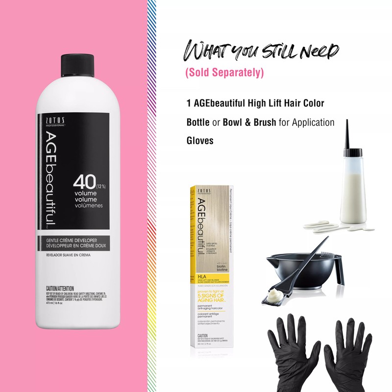 AGE beautiful 40 Volume Gentle Creme Hair Developer | For