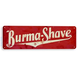 Tinworld Retro Shaving Sign Burma Shave Sign Barber Shop Metal Tin Sign Decor D164