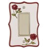 Vining Rose Single Dimmer Rocker Red