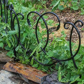 Achla Scroll Fence Sections, Black, 24.5" W x 23.5" H, 4 Pack
