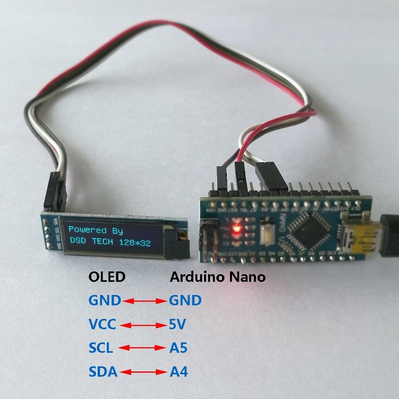 DSD TECH 2 PCS OLED 0.91" Display for IIC I2C