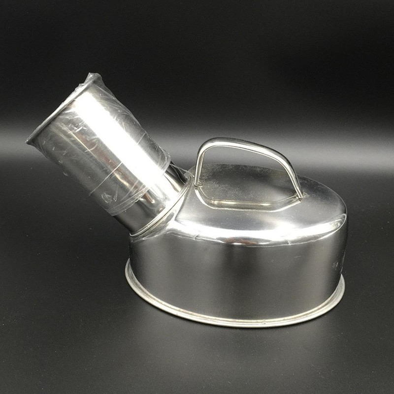 perfeclan Stainless Steel Urinal Pot, Rustproof Male Urinal Pee Bottle
