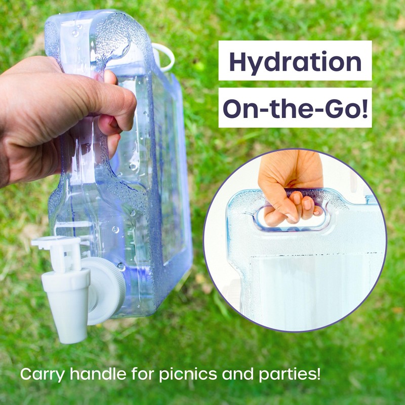 Slim Fridge Water Dispenser - 2 Pack 3L with Tap