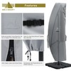 Offset Umbrella Cover for 8FT to 15FT Light Gray by