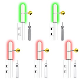 Fishing Rod Light, Fishing Rod Bells, Fishing Glow Stick, Fishing Bite Alarm,Fishing Bells, Night Fishing, Fishing Light, Night Fishing Accessories, 5 Pieces Flashing, Including 5 Batteries