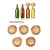 5Pcs Mini Sombrero Straw Hats 3.7in Diameter Retro Simple Style