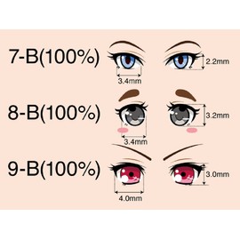 Haikyu Parts CYD-08B 1/12 Eye Decal Series, Custom Eye Decals, 8-B (1 Piece), Plastic Model Decals