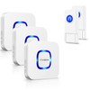 Wireless Doorbell, Coolqiya Door Bell Chimes Kit with 3 Plugin