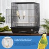 Prevue Pet Products Square Top Parakeet Cage, Black 25.0" L