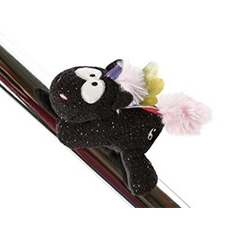 NICI 47372 Rainbow Yin 12 cm - MagNICI Theodor & Friends - Soft Toys Magnetic Animals for Fridge, Blackboard, Metal & Much More, Black/Colourful, Cuddly Toy Magnet Unicorn