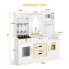 JOYLDIAS Wooden Kitchen Pretend Playset Kids Cooking Toys Toddler Gift