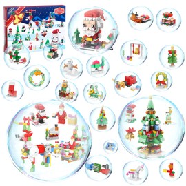 SERTAS Advent Calendar 2024 Kids Boys Girls Christmas Building Blocks Gift 24 Days Christmas Countdown Christmas Vacation Advent Calendar 2024
