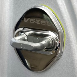 TADOKAPATU VEZEL-MGY Honda New Vezel Striker Cover, Door Lock Cover, Plating, Accessories, Interior Parts, Stainless Steel, 4 Pieces, Easy Installation, Silver