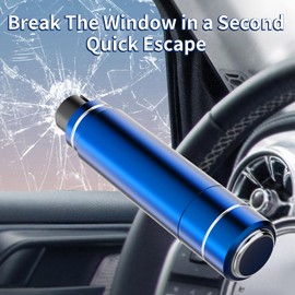 Car Window Breaker Seatbelt Cutter 4 Pack, Car Safety Hammer Glass Breaker Under Water Auto Emergency Rescue Tool, Car Escape Tool with Seatbelt Cutter Safe Hammer Life Hammer Window Punch(Blue)