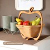 bremermann Foldable Fruit Basket Apple Design Bamboo Approx. 26.7 x