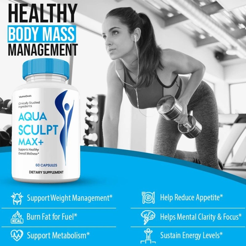 Aqua Sculpt Max+ Capsules, Max Strength, AquaSculpt Max Supplement (10