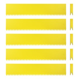 Landscape Edging Kit, Galvanized Steel Edging Landscape Lawn Edging Powder for Lawn Yard, Coated Bendable Metal Strips, No-Dig Hammer-in Edging Border w/Clips (8 INCH 6 PCS, Gold)