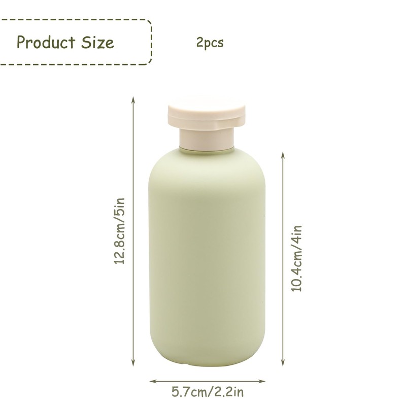 Rumyve 2Pcs Squeeze Bottles,200 ML Portable Refillable Travel Containers with