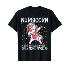 Dabbing Unicorn Nursicorn Funny Nurse Gift women men CNA RN T-Shirt