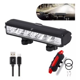 Mexgogo Kit De Luces Delanteras Y Traseras Para Bicicleta 6 Led Ipx5