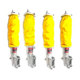 Generic Dust covers for coilovers, shock absorbers, water-repellent 4 pcs, yellow